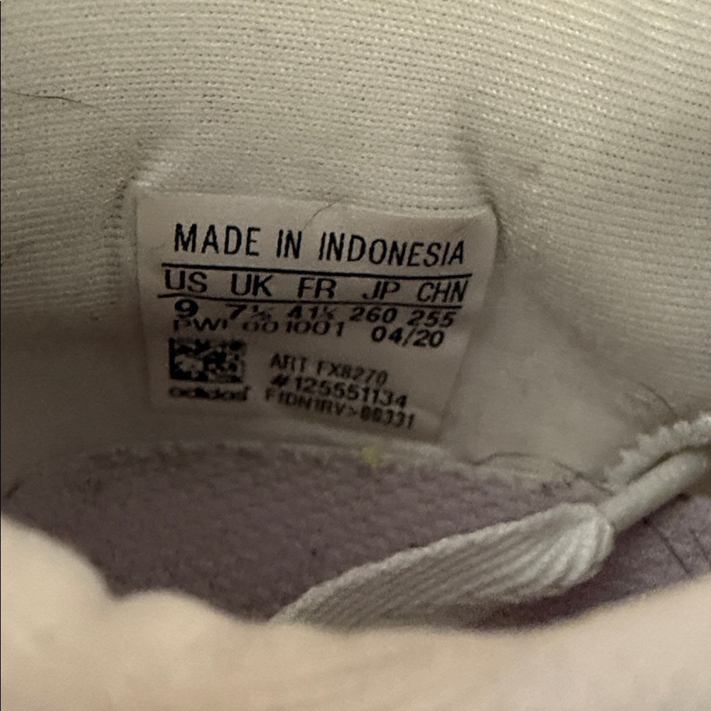 Adidas White and Purple Running Shoes - Picture 13 of 13